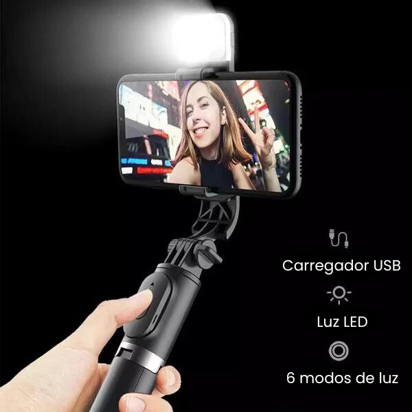 1+1 OFERTA Selfocus Pro: bastão/tripé de selfie 2 em 1 com foco