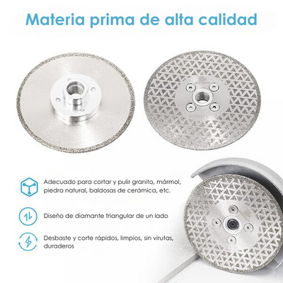 AMOLADORA COM DISCO DE CORTE DE DIAMANTE